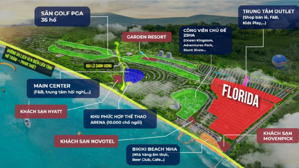 Hệ tiện ích&nbsp;phân khu Florida – Novaworld Phan Thiết 